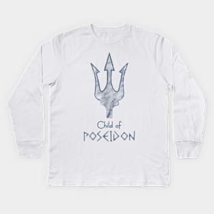 Child of Poseidon – Percy Jackson inspired design Kids Long Sleeve T-Shirt